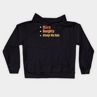 Nice Naughty Attempt Was Made Kids Hoodie